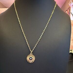 Gold Eye Pendant Necklace